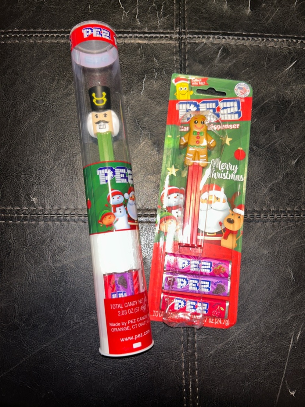 PEZ Holiday Candy Dispenser Pack - Green and Red